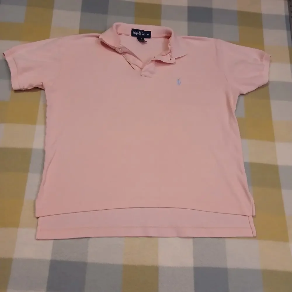 Polo Ralph Lauren Men's Salmon Pink Short Sleeve Polo Shirt M
